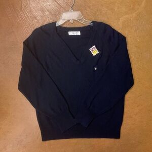 Dior Men's Navy V-Neck Sweater